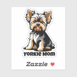 Adesivo Yorkie, mãe, corta-roupa | Texto personalizado dis