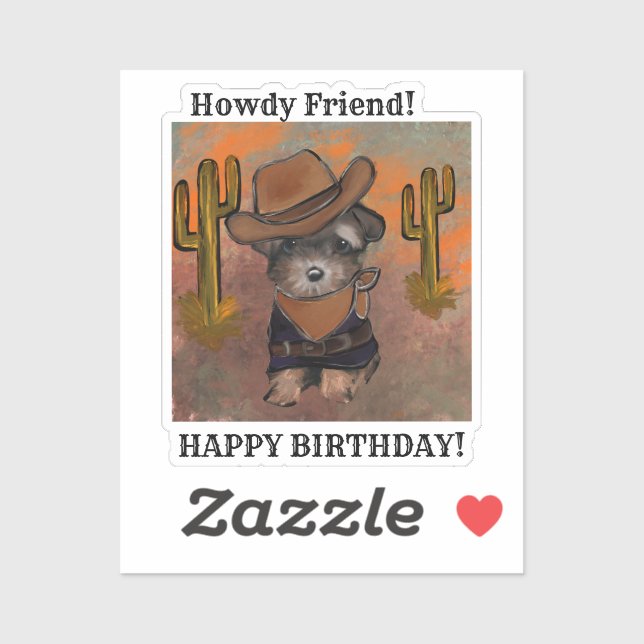 Adesivo Yorkie Poo (Folha)