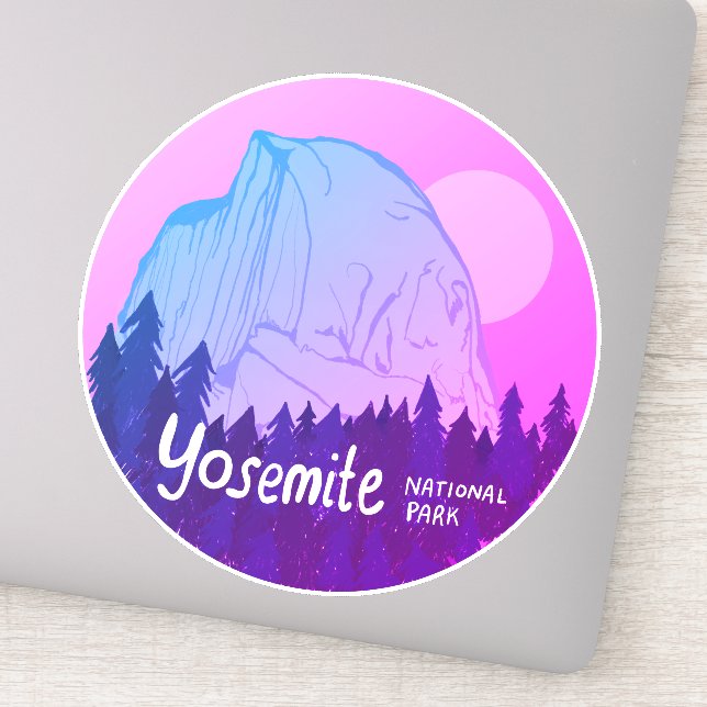 Adesivo Yosemite National Park Calif Camping Roxo (Detalhe)