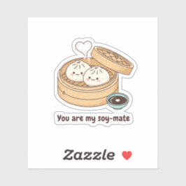 Adesivo You Are My Soy-mate Cute Dim Sum Valentine Sticker