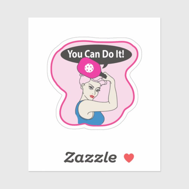 Adesivo You Can Do It Pickleball (W) (Folha)