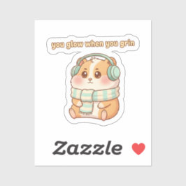 Adesivo You Glow When You Grin – Cute Hamster Sticker