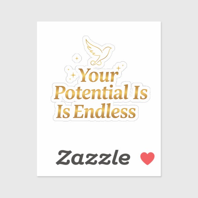 Adesivo Your Potential Is Endless Dove Gold Motivation (Folha)