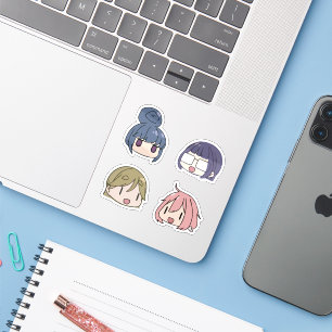 Adesivo Yuru Camp All Character Chibi Sytle