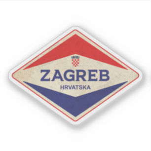 Adesivo Zagreb Croácia Vintage
