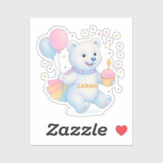 Adesivo Zarah Dancing Polar Bear Custom-Cut Vinyl Sticker