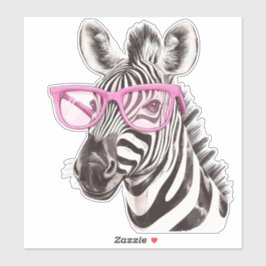 Adesivo Zebra com Vidro Rosa Vidro de Vinilo de Corte Pers