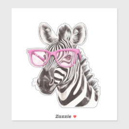 Adesivo Zebra com Vidro Rosa Vidro de Vinilo de Corte Pers
