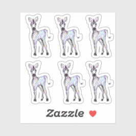 Adesivo zebra mágica do arco-íris espumante