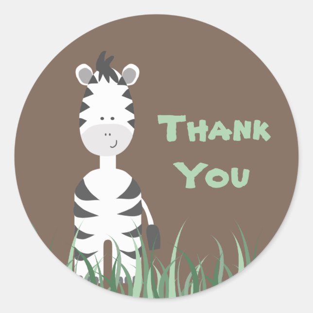 Adesivo Zebra Safari Round (Frente)