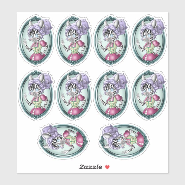 Adesivo Zebras Sticker (Folha)