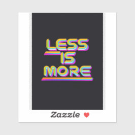 Adesivo Zen pensou que menos é mais