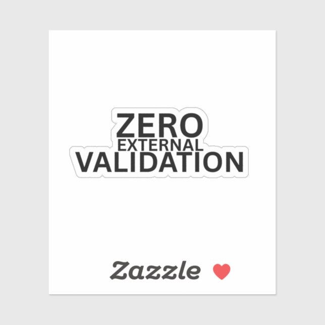 Adesivo Zero External Validation Minimalist Laptop Sticker (Folha)