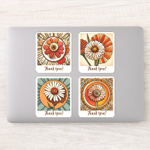 Zinnia Flowers Groovy Retro Personalizado