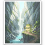 Adesivo Zochi’s Adventure Through Taroko Gorge<br><div class="desc">Zochi hikes through the majestic cliffs of Taroko Gorge, discovering nature’s wonders.</div>