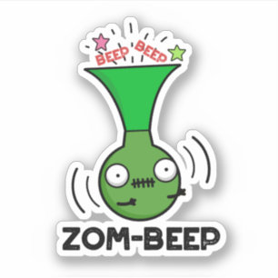 Adesivo Zom-bipe Zombie Honker Pun Sticker Zombie do Hallo