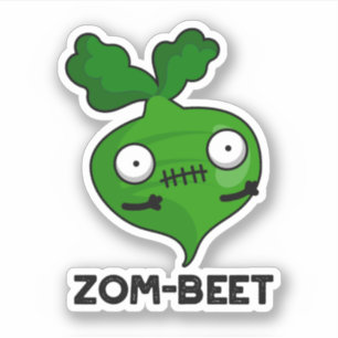 Adesivo Zombie Beet Pun Dia de as Bruxas engraçado Zombie