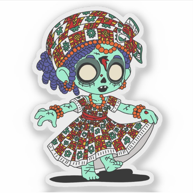 Adesivo Zombie da África Ocidental (Frente)