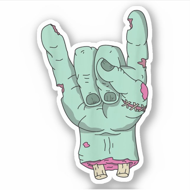 Adesivo Zombie Hands Horror Halloween Tshirt - Broken Bone (Frente)