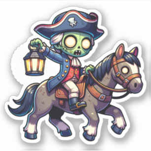Adesivo Zombie Paul Revere's Ride