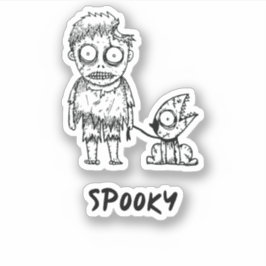 Adesivo Zombie Spooky Halloween