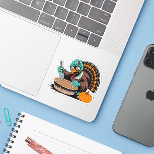 Adesivo Zombie Turquia quer torta de abóbora