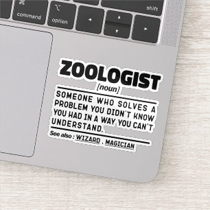 Adesivo Zoólogo Noun Deffinition Animal Care Scientista
