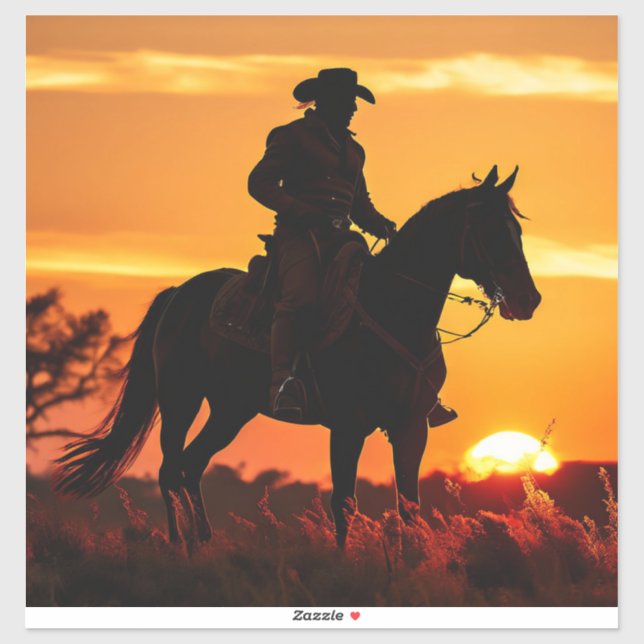 Adesivo ZOYNK Cowboy Sunset 0023384 (Folha)