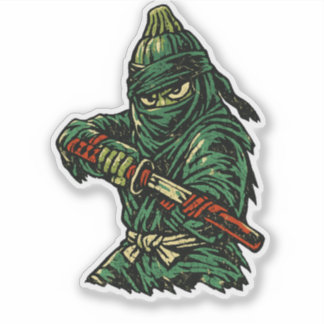 Adesivo Zucchini Shadow Strike — Luta de Ninja Vintage Ret