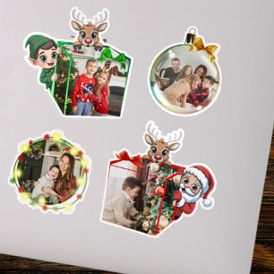 Adesivos 3D de Fotos de Família Divertidas de Nata