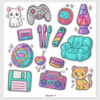 Adesivos 90s Prop Pack – Brilho