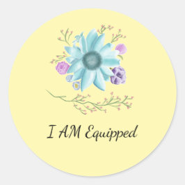 Adesivos Amarelos Sunny Inspiracionais Estou Equip