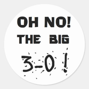 Adesivos "aniversário de 30 anos"