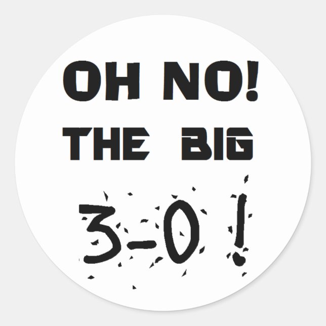 Adesivos "aniversário de 30 anos" (Frente)