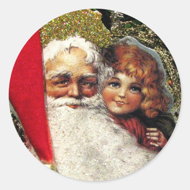 Adesivos antigos do Papai Noel (Frente)