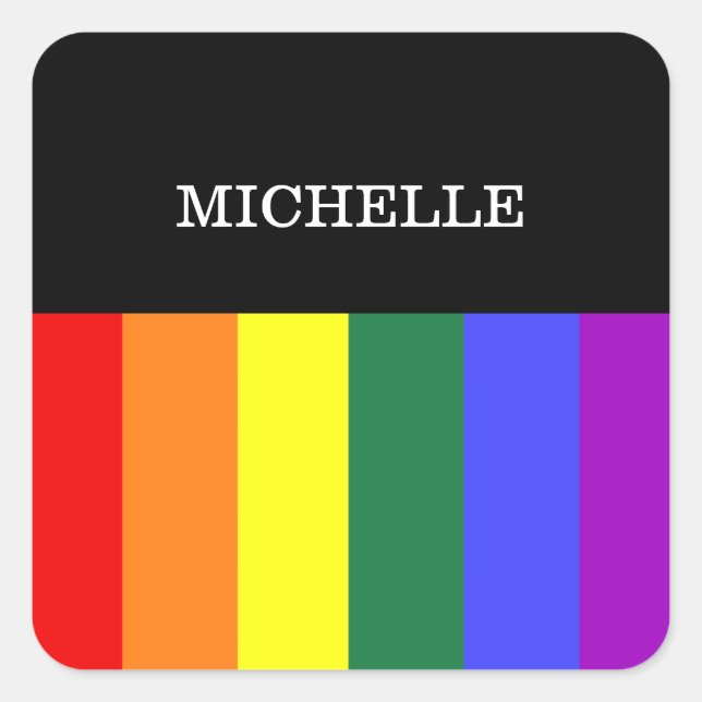 Adesivos Autocolante Orgulho Gay Rainbow (Frente)