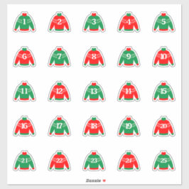 Adesivos Avançados Vermelhos e Verdes Numerados