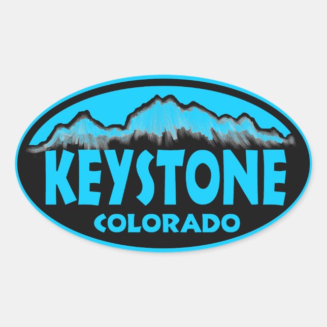 Adesivos azuis do Colorado Keystone (Frente)