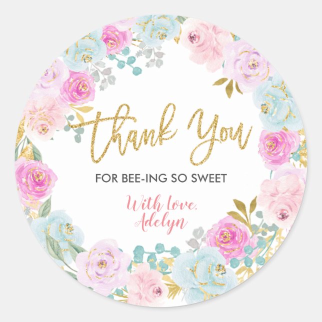 Adesivos Bee Thank You for bee-ing here (Frente)