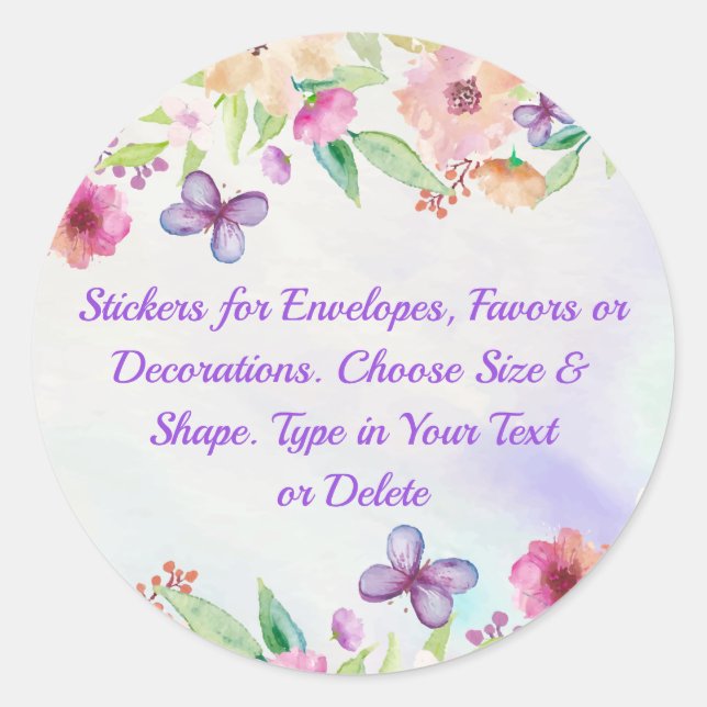 Adesivos Bonitos e Florais, Personalizados para Qu (Frente)