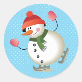 Adesivos Brilhantes de Patinação do Boneco de Neve