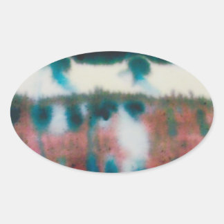 Adesivos brilhantes ovais com construção de tijolo