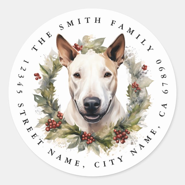 Adesivos Bull Terrier Round (Frente)