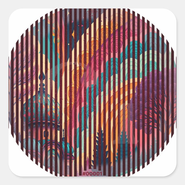 Adesivos Circulares Boho Rainbow Dome – Personaliz (Frente)