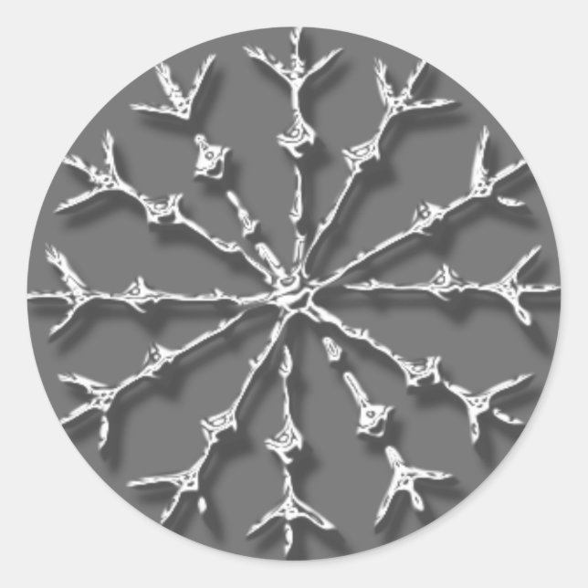 Adesivos Clássicos de Cartão Feriado de Neve com F (Frente)