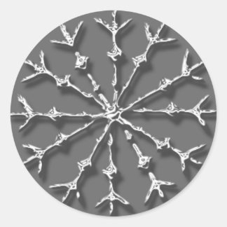 Adesivos Clássicos de Cartão Feriado de Neve com F