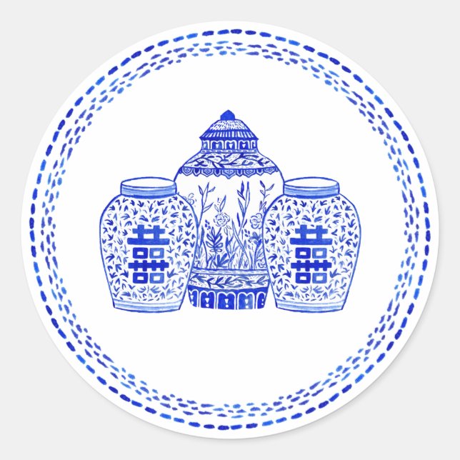 Adesivos clássicos de gengibre de aquarela (Frente)