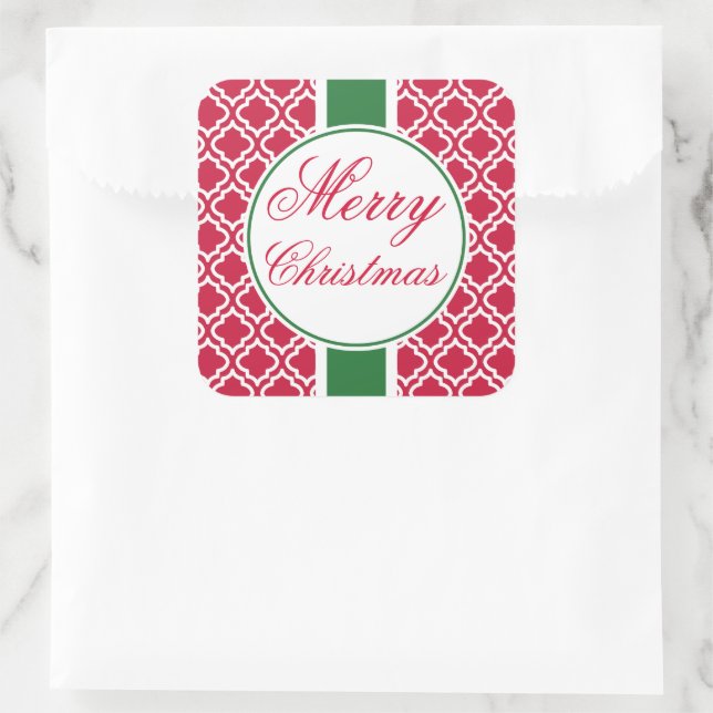 Adesivos Clássicos de presentes de Natal com Merry (Bolsa)