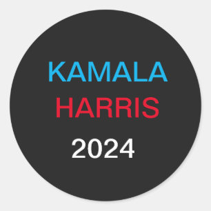 Adesivos clássicos redondos Kamala Harris