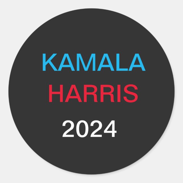 Adesivos clássicos redondos Kamala Harris (Frente)
